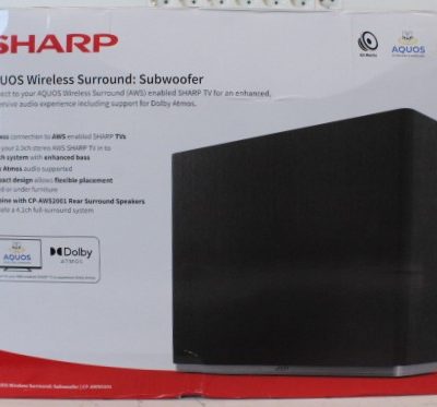 SALE OUT. Sharp AQUOS Wireless Surround Subwoofer Sharp AQUOS Surround Subwoofer CP-AWS0101 Wi-Fi DAMAGED PACKAGING