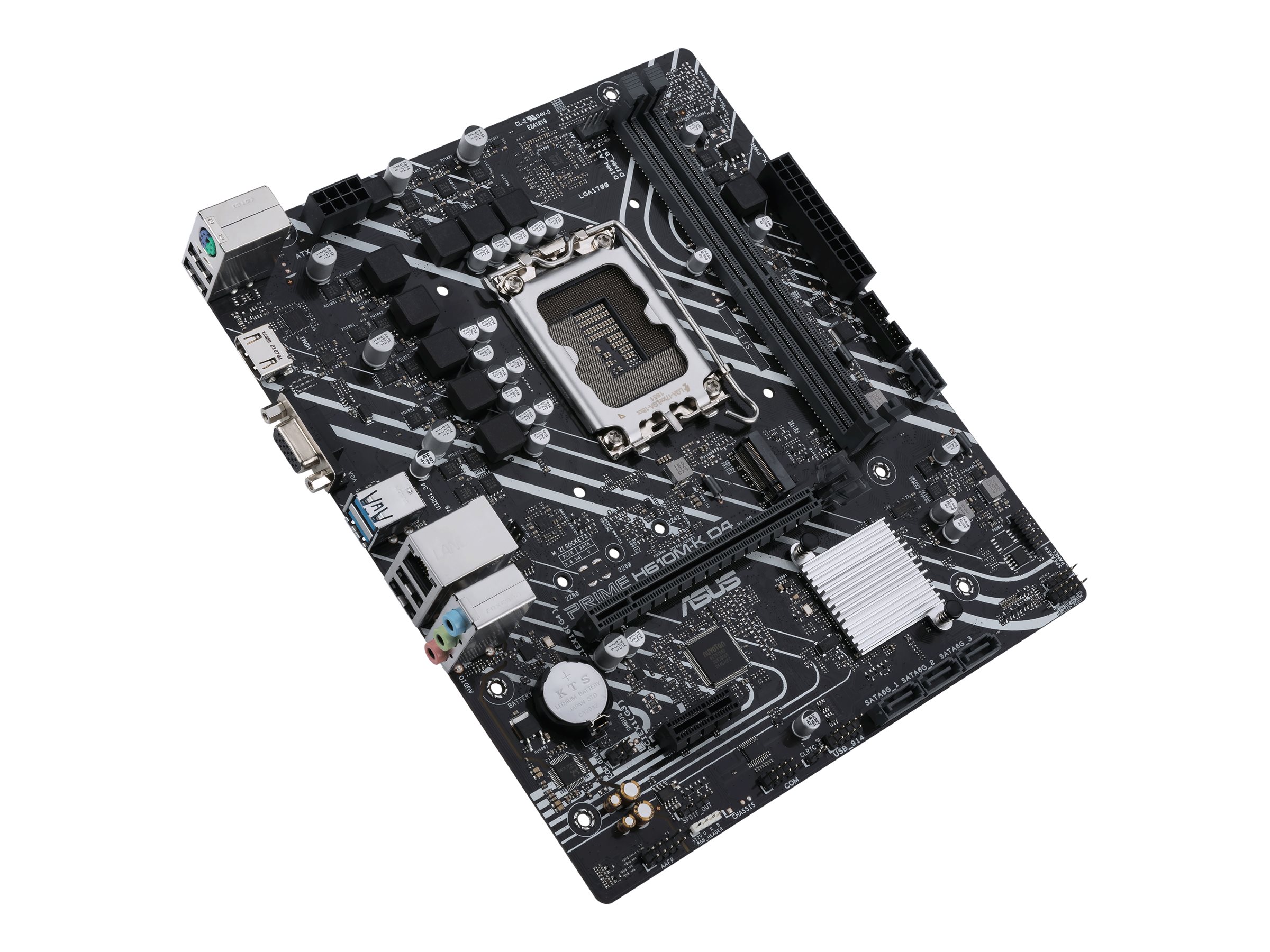 Asus PRIME H610M-K D4 Processor family Intel Processor socket LGA1700 DDR4 DIMM Memory slots 2 Supported hard disk drive interfaces SATA, M.2 Number of SATA connectors 4 Chipset Intel H610 mATX - Image 4