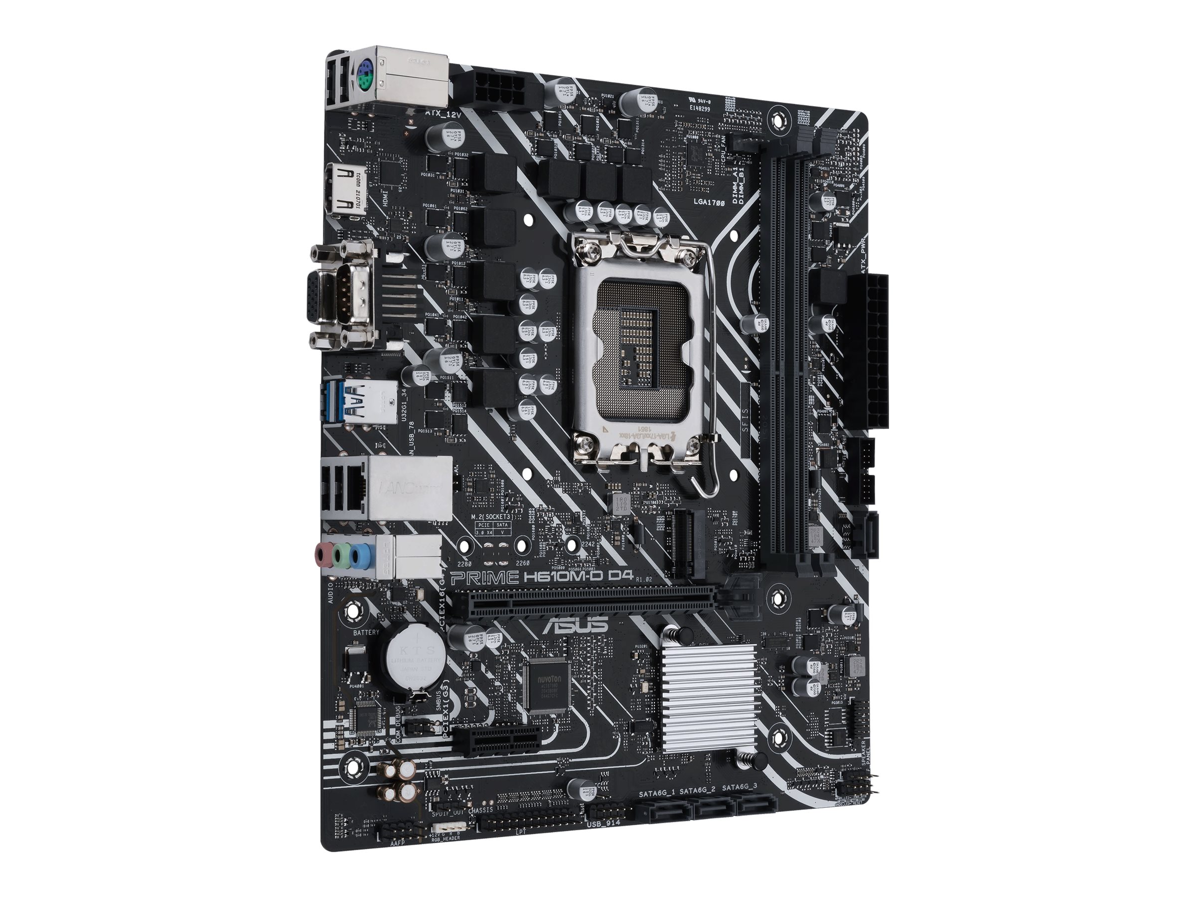 Asus PRIME H610M-D D4 Processor family Intel Processor socket LGA1700 DDR4 DIMM Memory slots 2 Supported hard disk drive interfaces SATA, M.2 Number of SATA connectors 4 Chipset Intel H610 mATX - Image 4