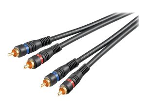 Goobay Stereo RCA cable 2x RCA, double shielded 50032