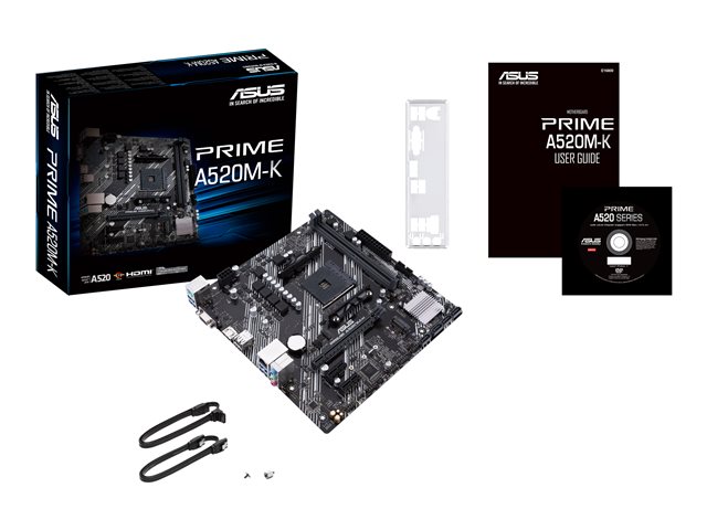 Asus PRIME A520M-K Processor family AMD Processor socket AM4 DDR4 Memory slots 2 Supported hard disk drive interfaces M.2, SATA Number of SATA connectors 4 Chipset AMD A Micro ATX - Image 5