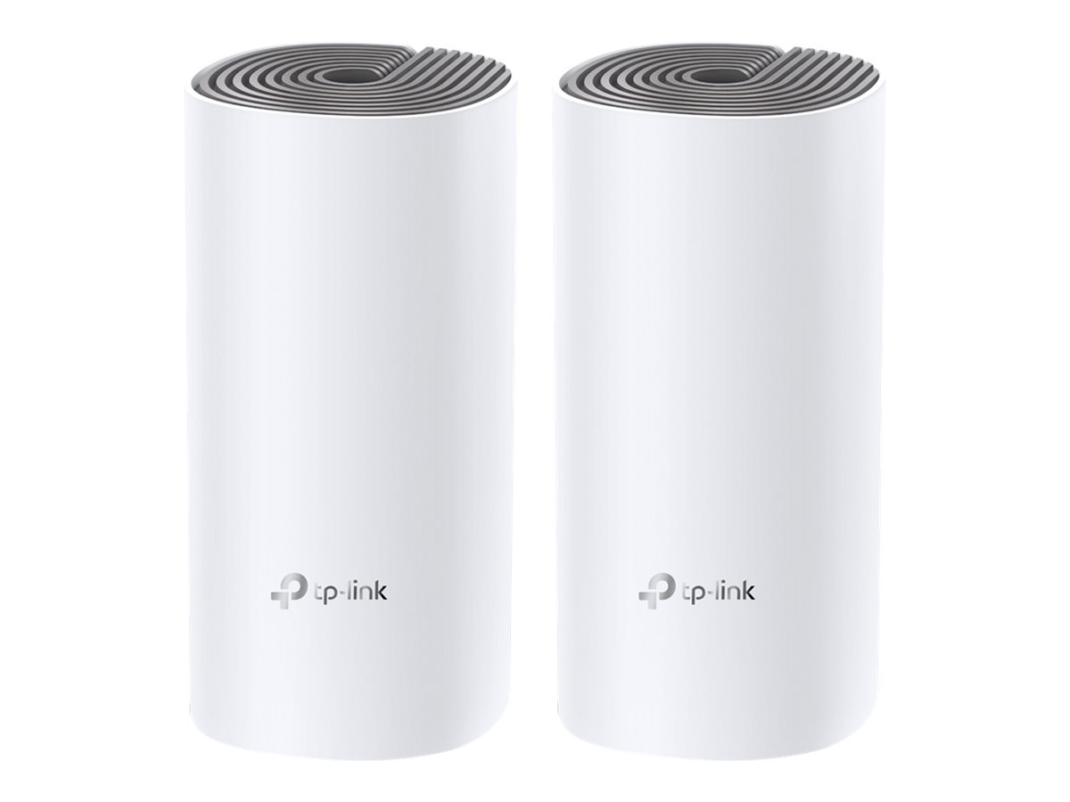 TP-LINK C1200 Whole Home Mesh Wi-Fi System Deco E4 (2-pack) 802.11ac 867+300 Mbit/s 10/100 Mbit/s Ethernet LAN (RJ-45) ports 2 Mesh Support Yes MU-MiMO Yes No mobile broadband Antenna type 2xInternal