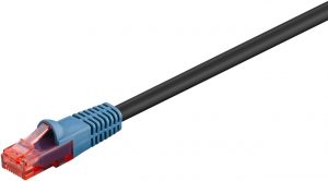 Goobay CAT 6 Outdoor-patch cable, U/UTP 94393 Black RJ45 male (8P8C) RJ45 male (8P8C)