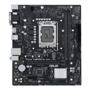 Asus PRIME H610M-R D4-SI Processor family Intel Processor socket LGA1700 DDR4 DIMM Memory slots 2 Supported hard disk drive interfaces SATA, M.2 Number of SATA connectors 4 Chipset Intel H610 Mic-ATX