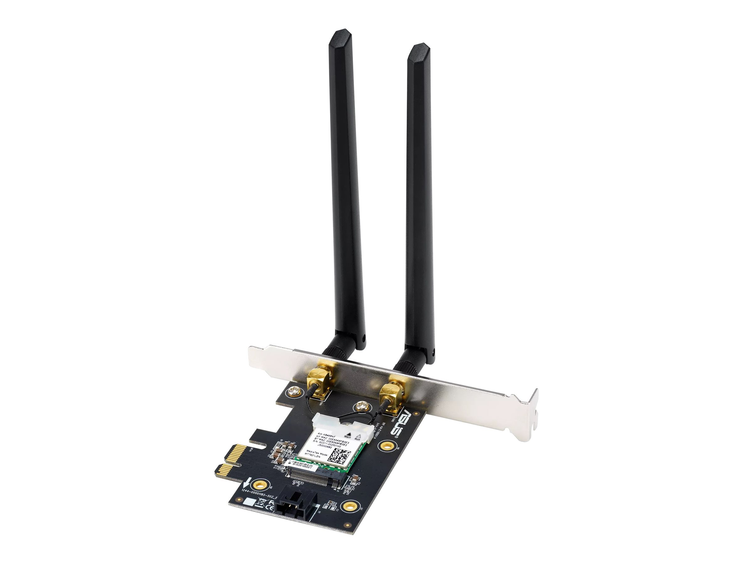 Asus AX1800 Dual-Band Bluetooth 5.2 PCIe Wi-Fi Adapter PCE-AX1800 802.11ax 574+1201 Mbit/s Mesh Support No MU-MiMO Yes No mobile broadband Antenna type External - Image 2