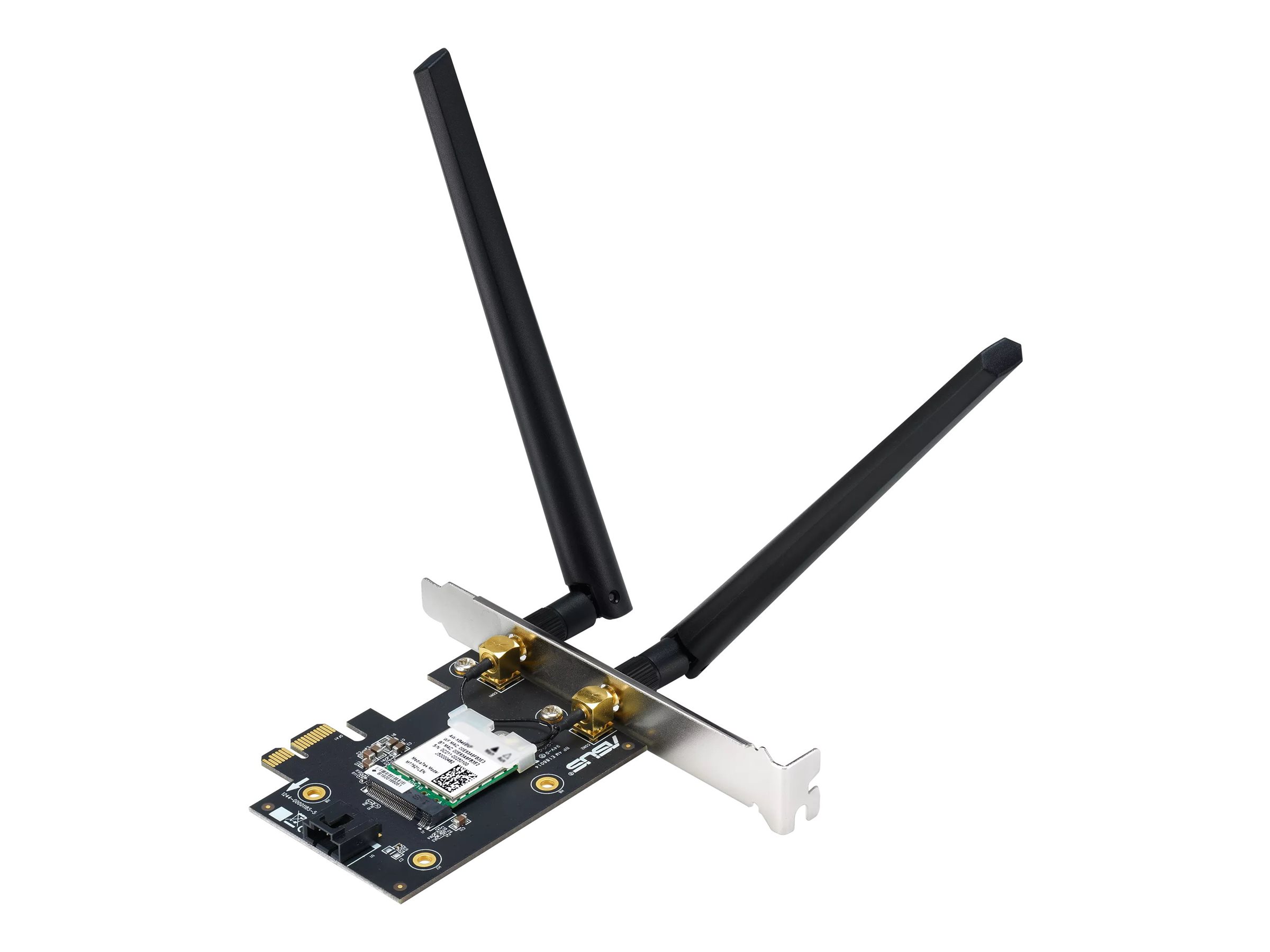 Asus AX1800 Dual-Band Bluetooth 5.2 PCIe Wi-Fi Adapter PCE-AX1800 802.11ax 574+1201 Mbit/s Mesh Support No MU-MiMO Yes No mobile broadband Antenna type External - Image 3