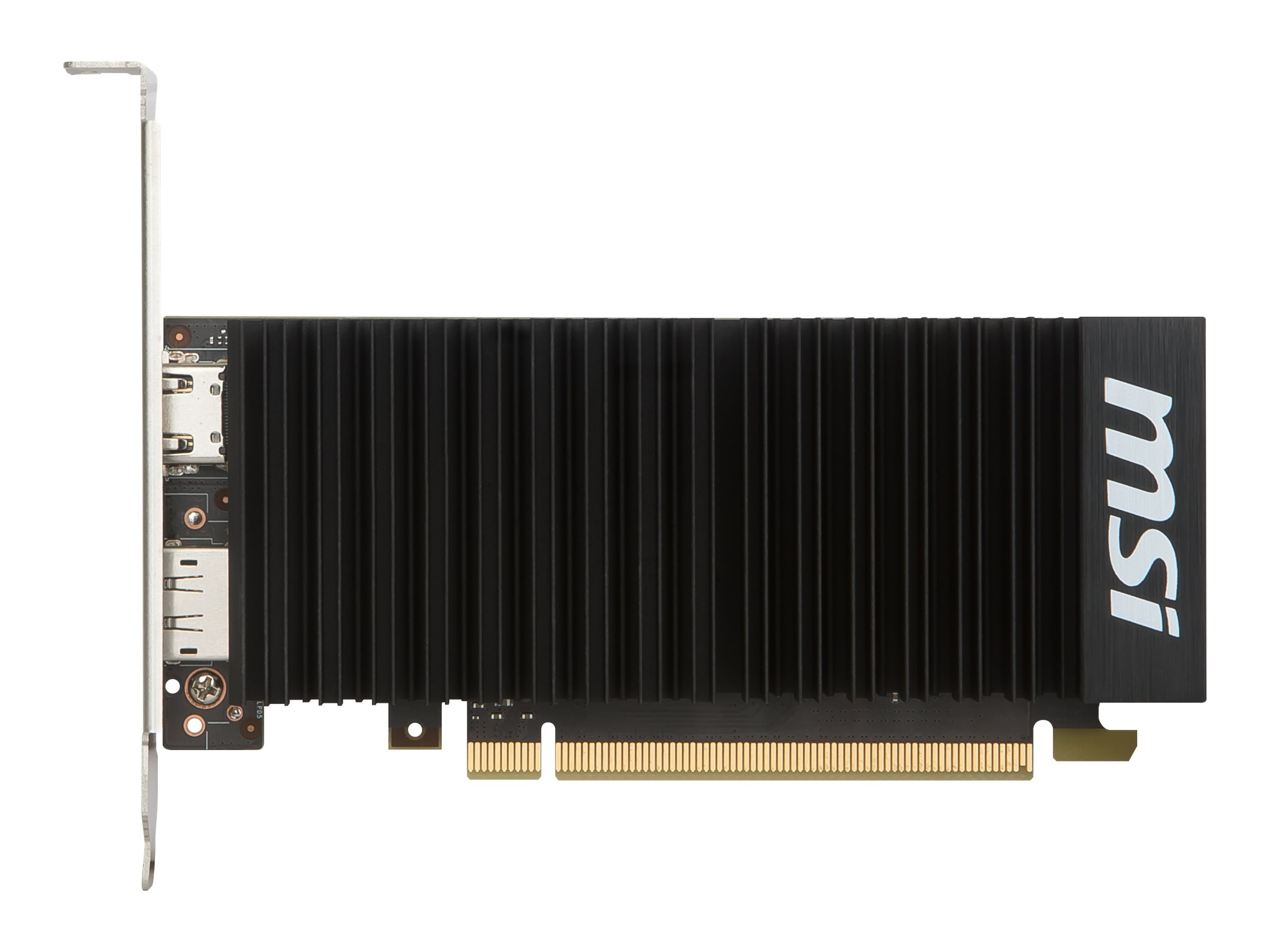 MSI GeForce GT 1030 2GHD4 LP OC NVIDIA 2 GB GeForce GT 1030 DDR4 HDMI ports quantity 1 PCI Express 3.0 x16 (uses x4) Memory clock speed 2100 MHz - Image 2