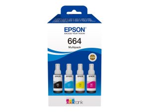 Epson 664 EcoTank 4-colour multipack Epson C13T66464A 664 EcoTank 4-colour multipack Ink tank Black, yellow, cyan, magenta