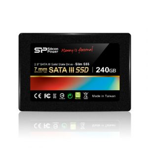 Silicon Power Slim S55 240 GB Solid-state drive interface SATA Read speed 550 MB/s Write speed 450 MB/s