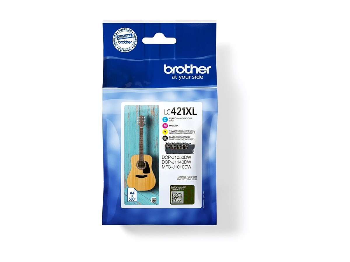 Brother LC421XLVAL Ink Cartridge Multipack Brother Brother LC LC421XLVAL Brother LC421XL - 4-pack - XL - black, yellow, cyan, magenta - original - ink cartridge Ink cartridge Black, yellow, cyan, magenta - Image 2