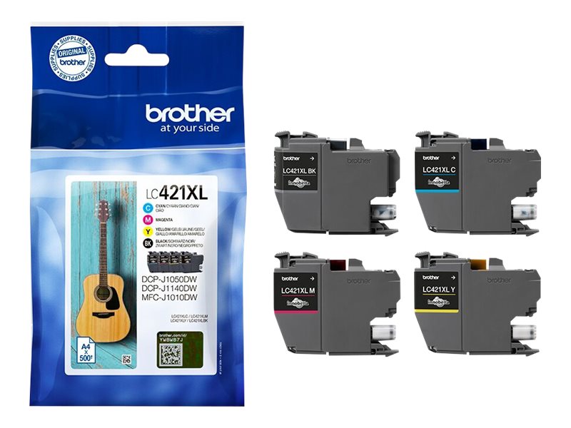 Brother LC421XLVAL Ink Cartridge Multipack Brother Brother LC LC421XLVAL Brother LC421XL - 4-pack - XL - black, yellow, cyan, magenta - original - ink cartridge Ink cartridge Black, yellow, cyan, magenta - Image 3
