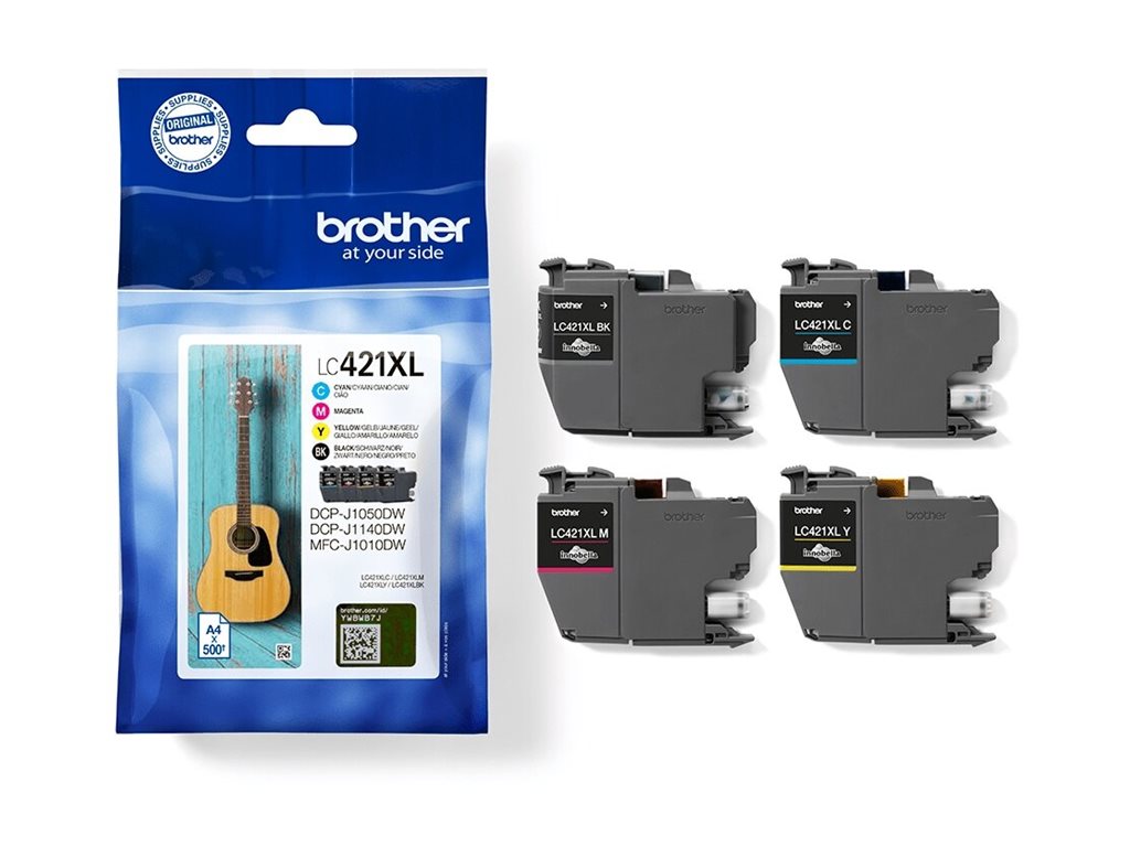 Brother LC421XLVAL Ink Cartridge Multipack Brother Brother LC LC421XLVAL Brother LC421XL - 4-pack - XL - black, yellow, cyan, magenta - original - ink cartridge Ink cartridge Black, yellow, cyan, magenta - Image 4