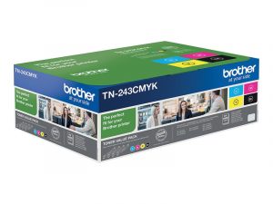 Brother TN-243CMYK, Toner Value Pack Brother TN243CMYK Brother TN243CMYK Value Pack - 4-pack - black, yellow, cyan, magenta - original - toner cartridge Toner cartridge Black, yellow, cyan, magenta