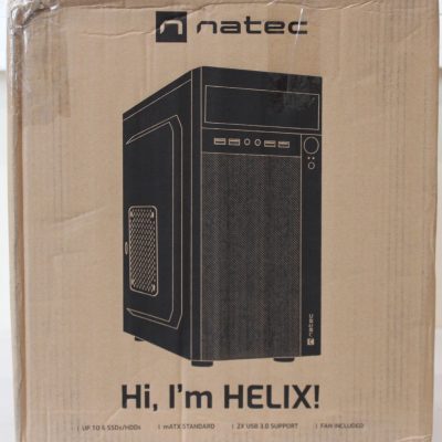 SALE OUT. Natec PC Case Helix Matx Black Mini Tower DAMAGED PACKAGING