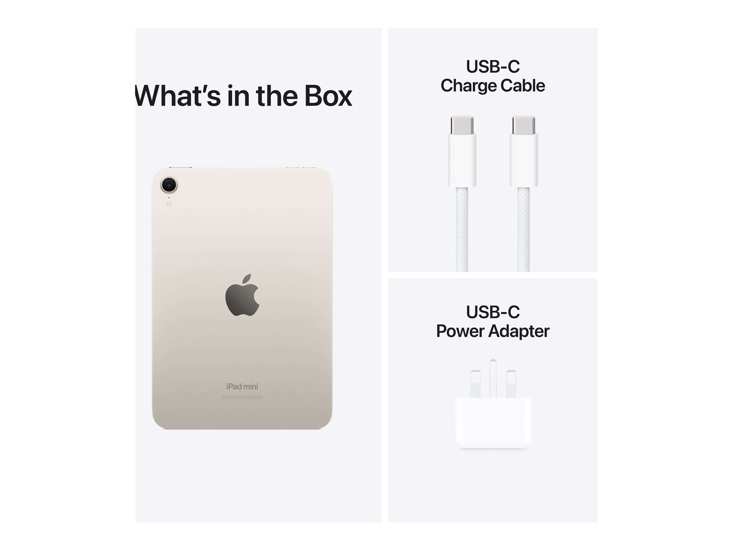 Apple iPad mini 8.3 " Starlight IPS 2266 x 1488 pixels Apple A17 Pro 128 GB Wi-Fi Front camera 12 MP Rear camera Bluetooth 5.3 iPadOS USB-C charging cable - Image 5
