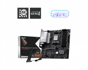 MSI PRO B840M-P WIFI6E Processor family AMD Processor socket AM5 DDR5 Supported hard disk drive interfaces SATA, M.2 Number of SATA connectors 4 REFURBISHED WITHOUT ORIGINAL PACKAGING AND ACCESSORIES, BACKPANEL INCLUDED