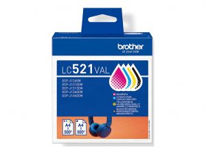 Brother LC521VAL Ink Cartridge Black, Cyan, Magenta,Yellow