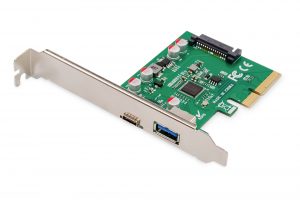 Digitus PCIe card, USB-C 3.1 Gen 2, 10Gpbs, USB-A 3.1 DS-30225