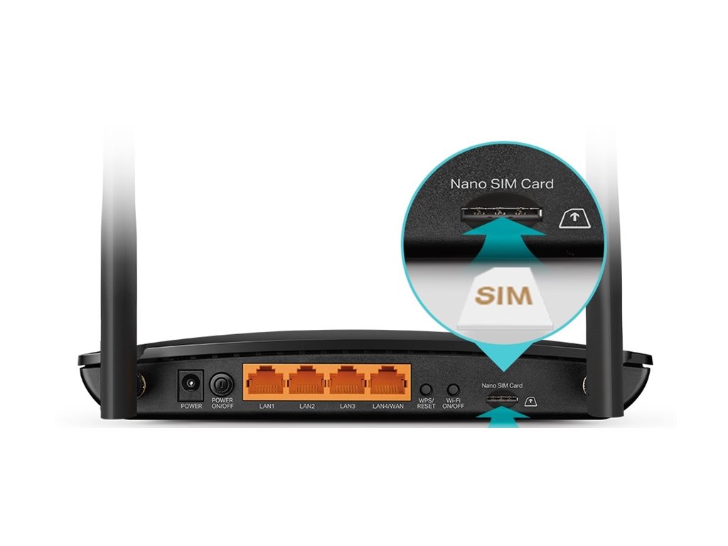 TP-LINK Wireless Dual Band Gigabit Router Archer MR500 802.11ac 867 Mbit/s 10/100/1000 Mbit/s Ethernet LAN (RJ-45) ports 4 Mesh Support Yes MU-MiMO Yes 4G + Antenna type External antenna x 2 24 month(s) - Image 6