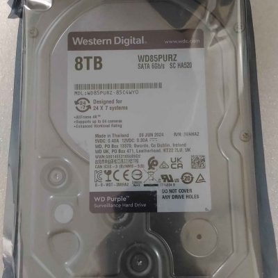 SALE OUT. Western Digital Surveillance Hard Drive Purple Surveillance WD85PURZ 5640 RPM 8000 GB REFURBISHED