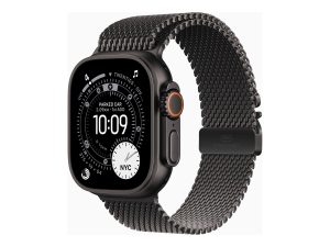 Apple Watch Ultra 3 GPS + Cellular 49mm Black Titanium Case with Black Titanium Milanese Loop - Large Apple