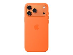 Apple iPhone 17 Pro Max Silicone Case with MagSafe – Orange Apple