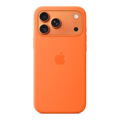 Apple iPhone 17 Pro Max Silicone Case with MagSafe – Orange Apple