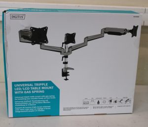SALE OUT. DIGITUS Triple monitor mount, 3x 27", 3x 6 kg Digitus Desk Mount Triple Monitor Gas Spring Mount DA-90363 Adjustable Height, Tilt, Swivel 15-27 " Maximum weight (capacity) 3x6 kg DAMAGED PACKAGING Silver