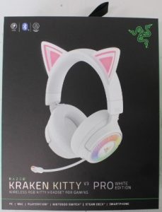 SALE OUT. Razer Kraken Kitty V3 Pro Headset, White Razer Headset Kraken Kitty V3 Pro Bluetooth Over-Ear DAMAGED PACKAGING, DEMO