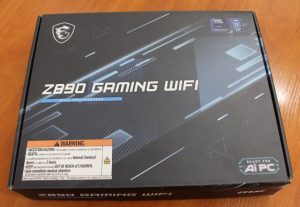 SALE OUT. MSI Z890 GAMING WIFI Processor family Intel Processor socket LGA1851 DDR5 Supported hard disk drive interfaces M.2, SATA Number of SATA connectors 4 USED, REFURBISHED, WITHOUT ACCESSORIES, ONLY ANTENNA AND BACK PANEL INCLUDED