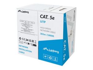 Lanberg LAN Cable Cat.5E 305M Solid CCA Grey Fluke Passed LCU5-15CC-0305-S