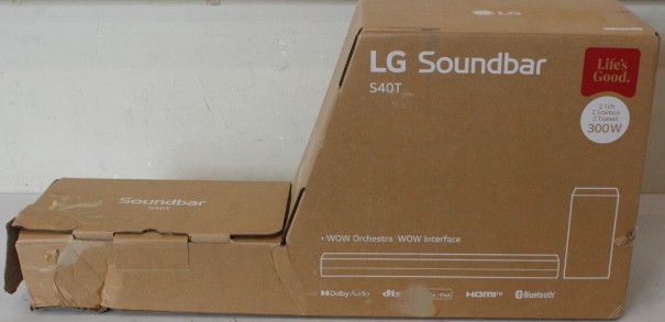 SALE OUT. LG Soundbar S40T for TV 2.1 ch. with Bluetooth LG Soundbar 2.1 Channel Sound System S40T 27 " IPS FHD 16:9 60 Hz 14 ms 1920 x 1080 250 cd/m² HDMI ports quantity 2 Black Warranty 23 month(s) DAMAGED PACKAGING Bluetooth