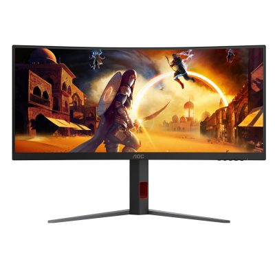 AOC CU34G4 34 " Fast VA UWQHD 21:9 180 Hz 1 ms 3440 x 1440 pixels 300 cd/m² HDMI ports quantity 2 Black