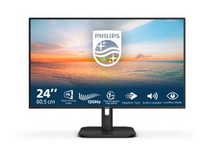 Philips 24E1N1200A/00 23.8 " IPS 16:9 120 Hz 4 ms 1920 x 1080 pixels 300 cd/m² HDMI ports quantity 1 Black
