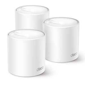 TP-LINK Deco X50 (3-pack) AX3000 Whole Home Mesh Wi-Fi 6 System TP-LINK Whole Home Mesh Wi-Fi 6 System Deco X50 (3-pack) 802.11ax 574+2402 Mbit/s Ethernet LAN (RJ-45) ports 3 Mesh Support Yes MU-MiMO Yes No mobile broadband Antenna type Internal