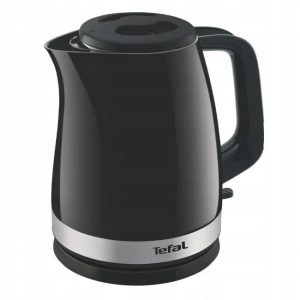 TEFAL Kettle KO150F30 Delfini Vision Electric 2400 W 1.5 L Plastic 360° rotational base Black/Stainless steel