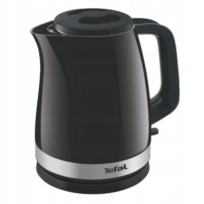 TEFAL Kettle KO150F30 Delfini Vision Electric 2400 W 1.5 L Plastic 360° rotational base Black/Stainless steel
