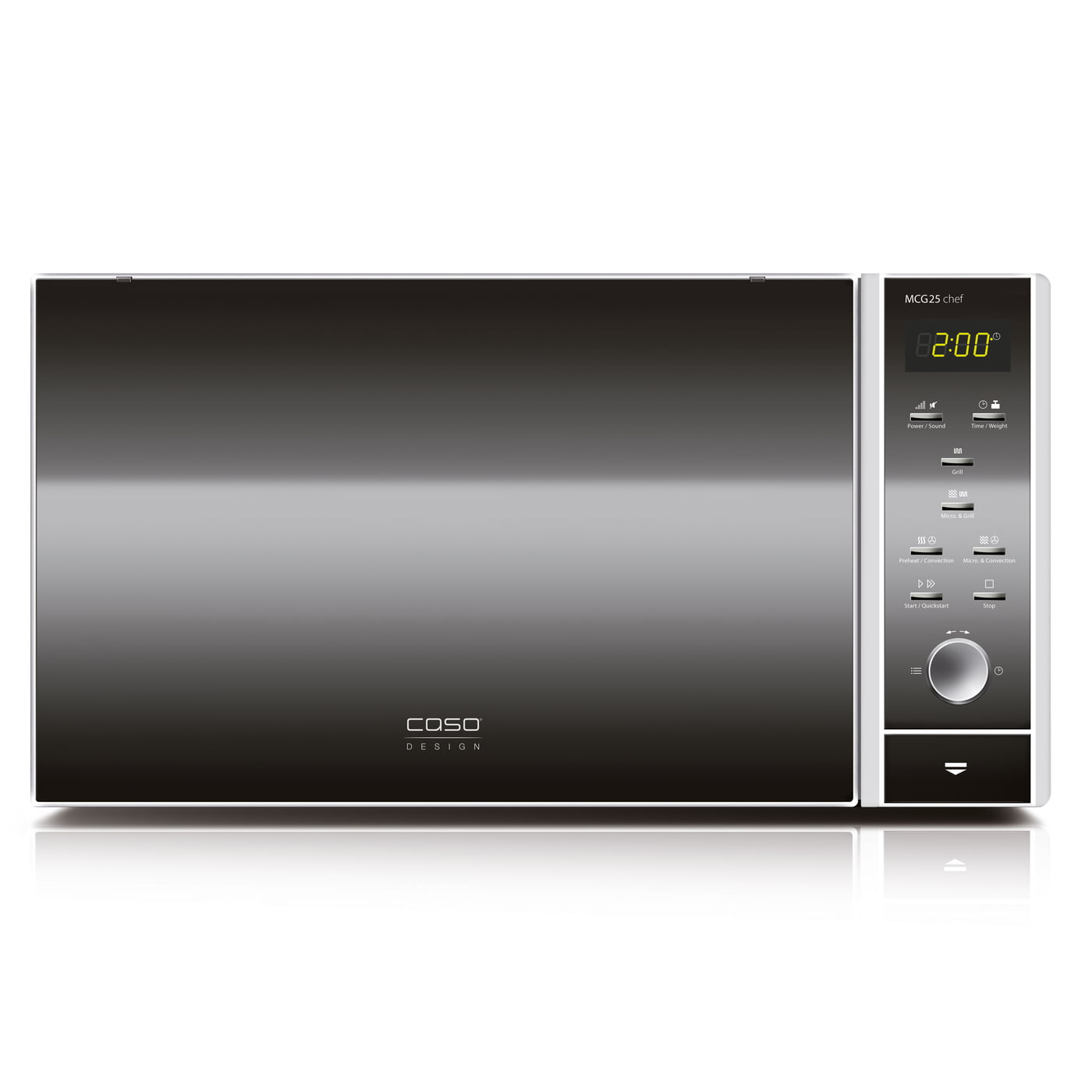 Caso Microwave Oven with Grill and Convection MCG 25 Chef Free standing 900 W Convection 25 L Grill Stainless steel/Black