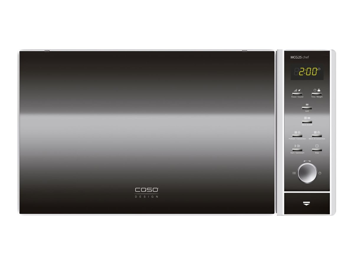 Caso Microwave Oven with Grill and Convection MCG 25 Chef Free standing 900 W Convection 25 L Grill Stainless steel/Black - Image 2