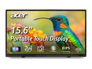 Acer PM161QT bmiuux 16 " IPS FHD 16:9 60 Hz 6 ms 1920 x 1080 pixels Touchscreen 220 cd/m² HDMI ports quantity 1 Black