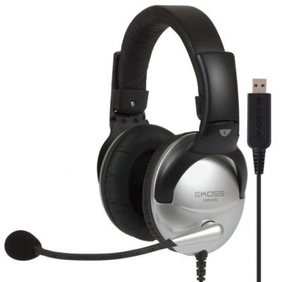Koss Gaming headphones SB45 USB Wired On-Ear Microphone Silver/Black Noise canceling