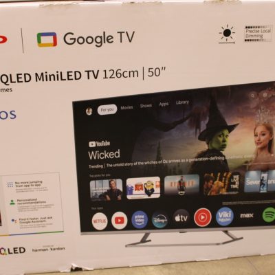 SALE OUT. Sharp 50JP7265E 50" (126cm) 4K Ultra HD QLED MiniLED Google TV SALE OUT. Sharp 4K QLED MiniLED TV 50JP7265E 50 Smart TV Google TV UHD Silver DAMAGED PACKAGING