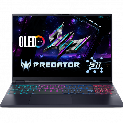 Acer Predator Helios Neo 16S AI PHN16S-71-7556 Abyssal Black 16 " OLED WQXGA 2560 x 1600 pixels Intel Core Ultra 7 255HX 16 GB DDR5 Solid-state drive capacity 1000 GB NVIDIA GeForce RTX 5060 GDDR7 8 GB Windows 11 Home 802.11ax Bluetooth version 5.3 Keyboard language US international Keyboard backlit Warranty 24 month(s)