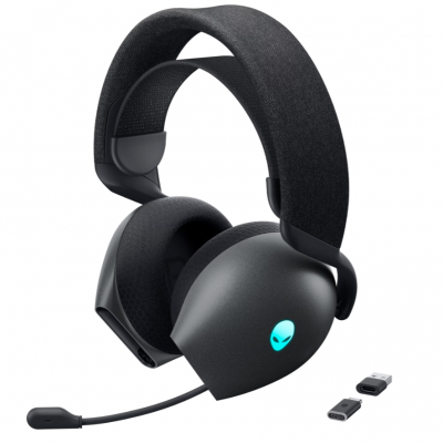 Dell Gaming Headset Alienware Tri Mode AW725H Bluetooth Over-Ear Microphone Dark Side of the Moon Noise canceling Wireless
