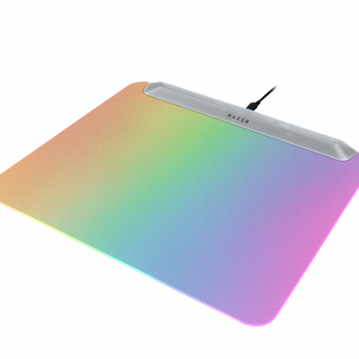 Razer RGB Gaming Mouse Mat Firefly V2 Pro Phantom White Edition