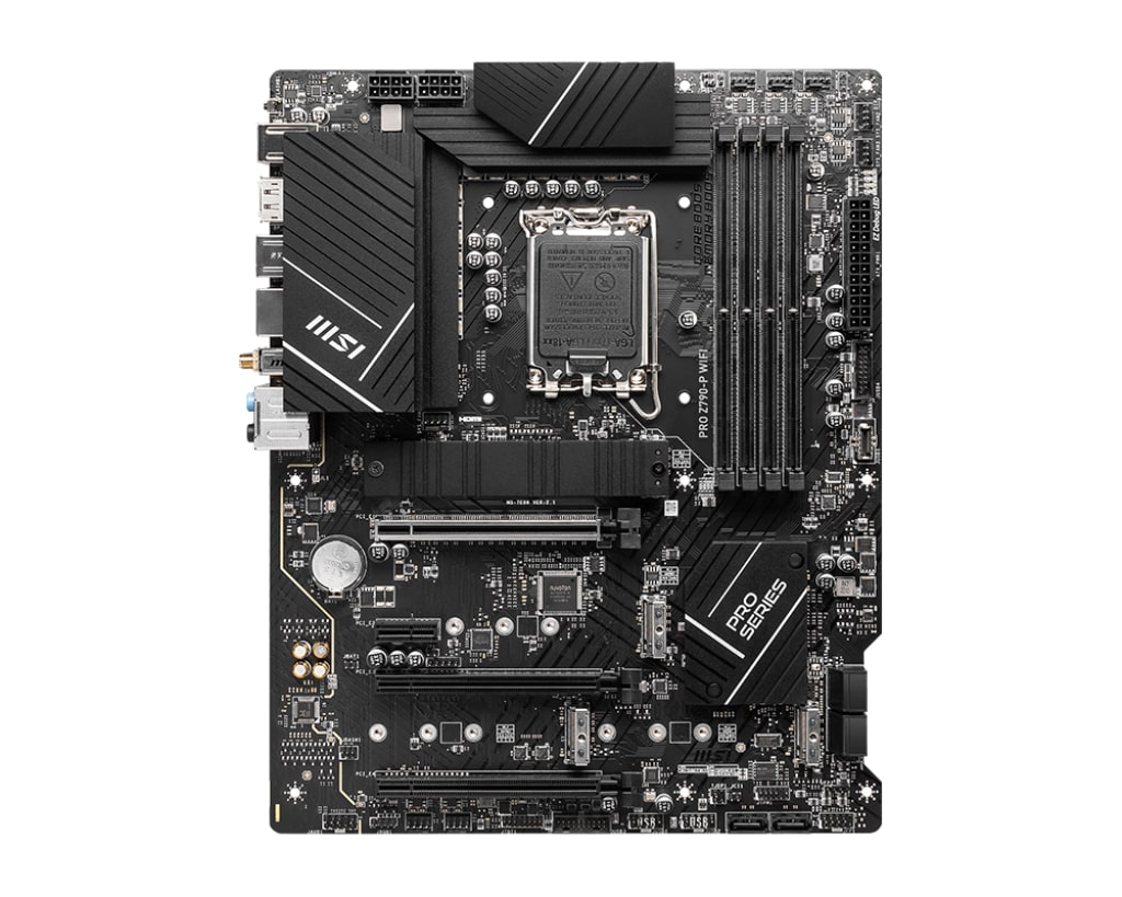 MSI PRO Z790-P WIFI Processor family Intel Processor socket LGA1700 DDR5 DIMM Memory slots 4 Supported hard disk drive interfaces SATA, M.2 Number of SATA connectors 6 Chipset Intel Z790 ATX