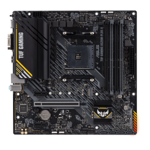 Asus TUF GAMING A520M-PLUS II Processor family AMD Processor socket AM4 DDR4 DIMM Memory slots 4 Supported hard disk drive interfaces SATA, M.2 Number of SATA connectors 4 Chipset AMD A520 Micro ATX