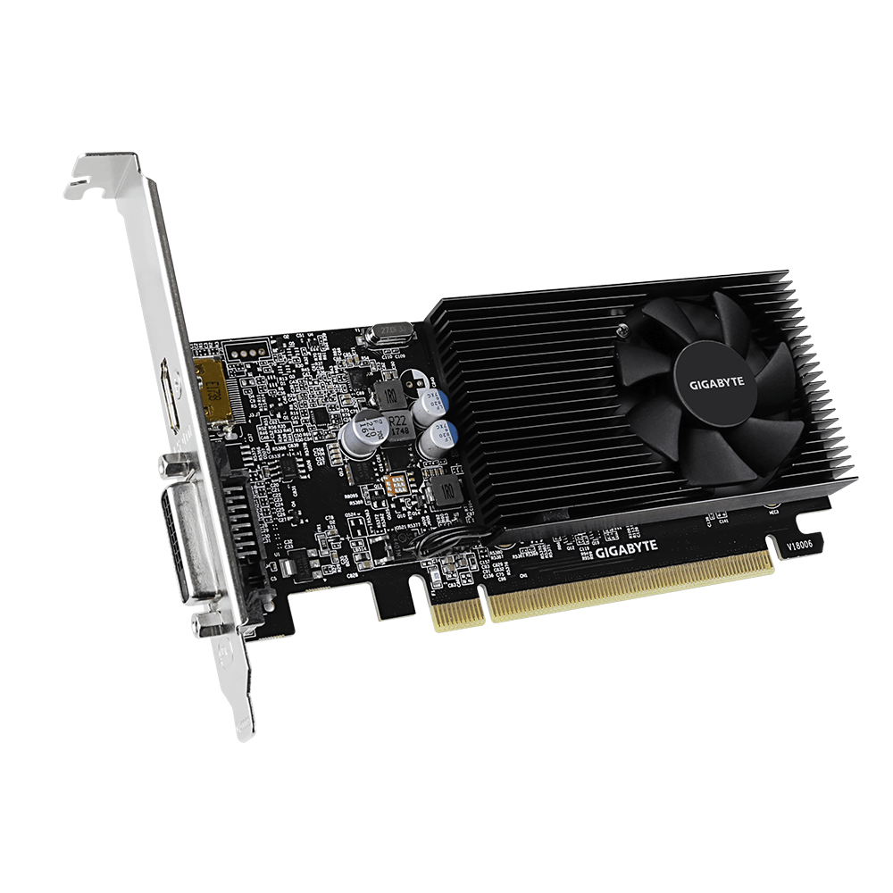 Gigabyte GV-N1030D4-2GL 1.0 NVIDIA 2 GB GeForce GT 1030 DDR4 DVI-D ports quantity 1 HDMI ports quantity 1 PCI Express 3.0 Memory clock speed 2100 MHz Processor frequency 1417 MHz - Image 2