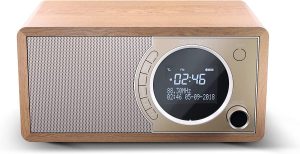 Sharp DR-450(BR) Digital Radio, FM/DAB/DAB+, Bluetooth 4.2, Alarm function, Brown Sharp Digital Radio DR-450(BR) Bluetooth Brown