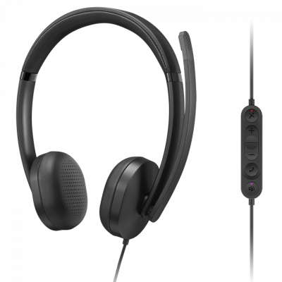 Lenovo Wired VoIP Headset 5000 (Teams) Built-in microphone USB Type-A, USB Type-C Black